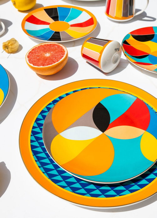 Hermia Juego de Platos de Servicio DNR0078 de 6 piezas en Multicolor